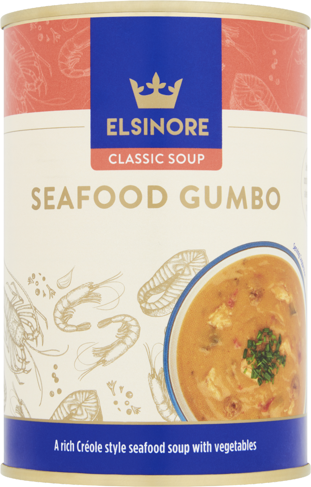 Elsinore Seafood Gumbo Soup 400g – Shrimp & Lobster with Vegetables