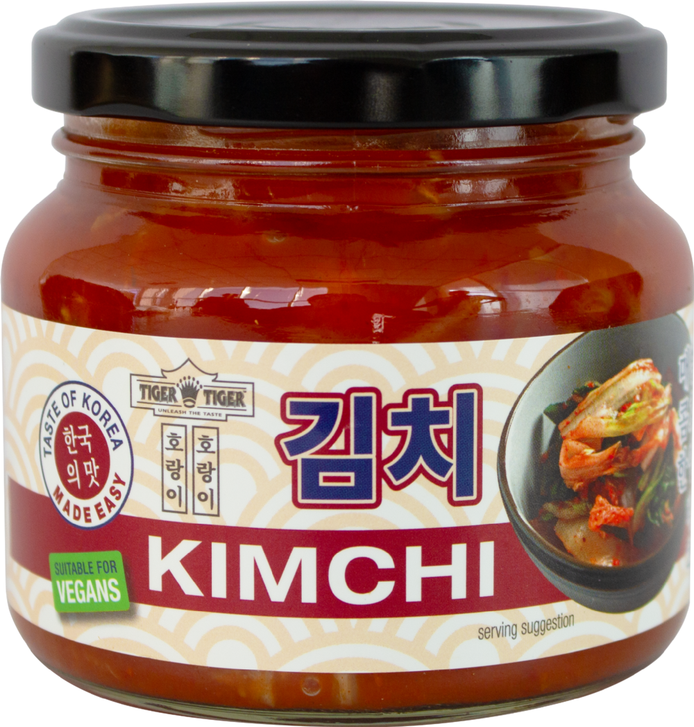 Tiger Tiger Kimchi 215g – Authentic Korean Fermented Cabbage Vegan