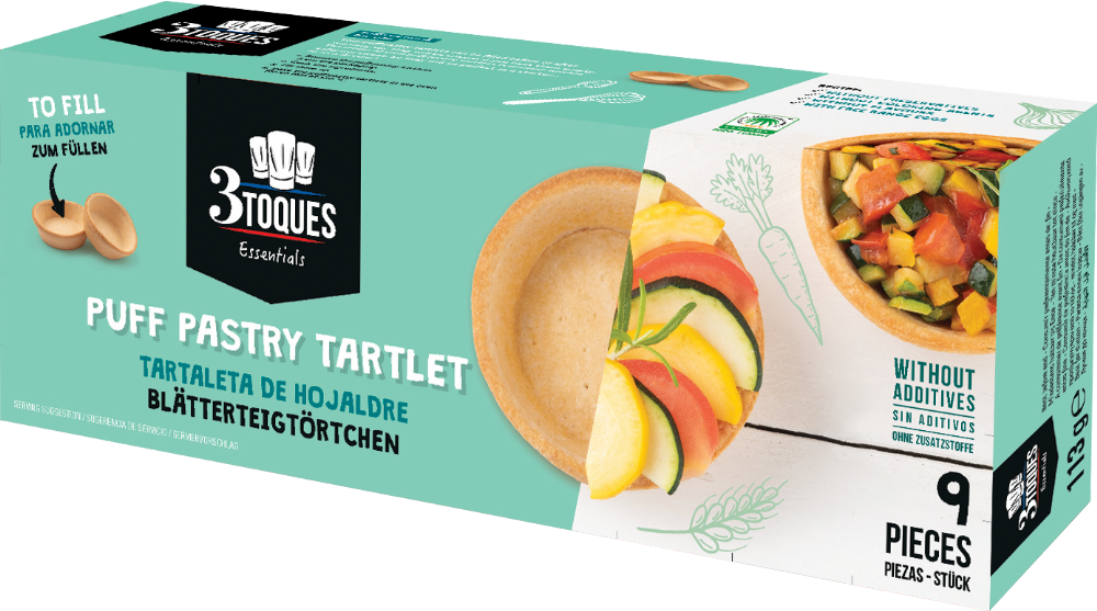 3 Toques 9 Puff Pastry Tartlets Ready To Fill Cases 113g