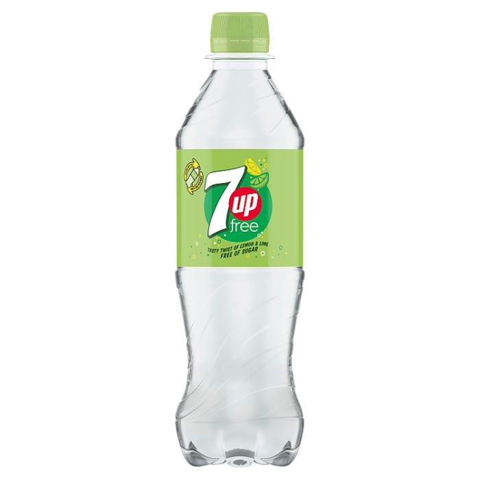 7UP Zero Sugar Free Lemon & Lime Bottle 500ml