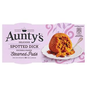 Auntys Spotted Dick Steamed Puddings 2 x 95g