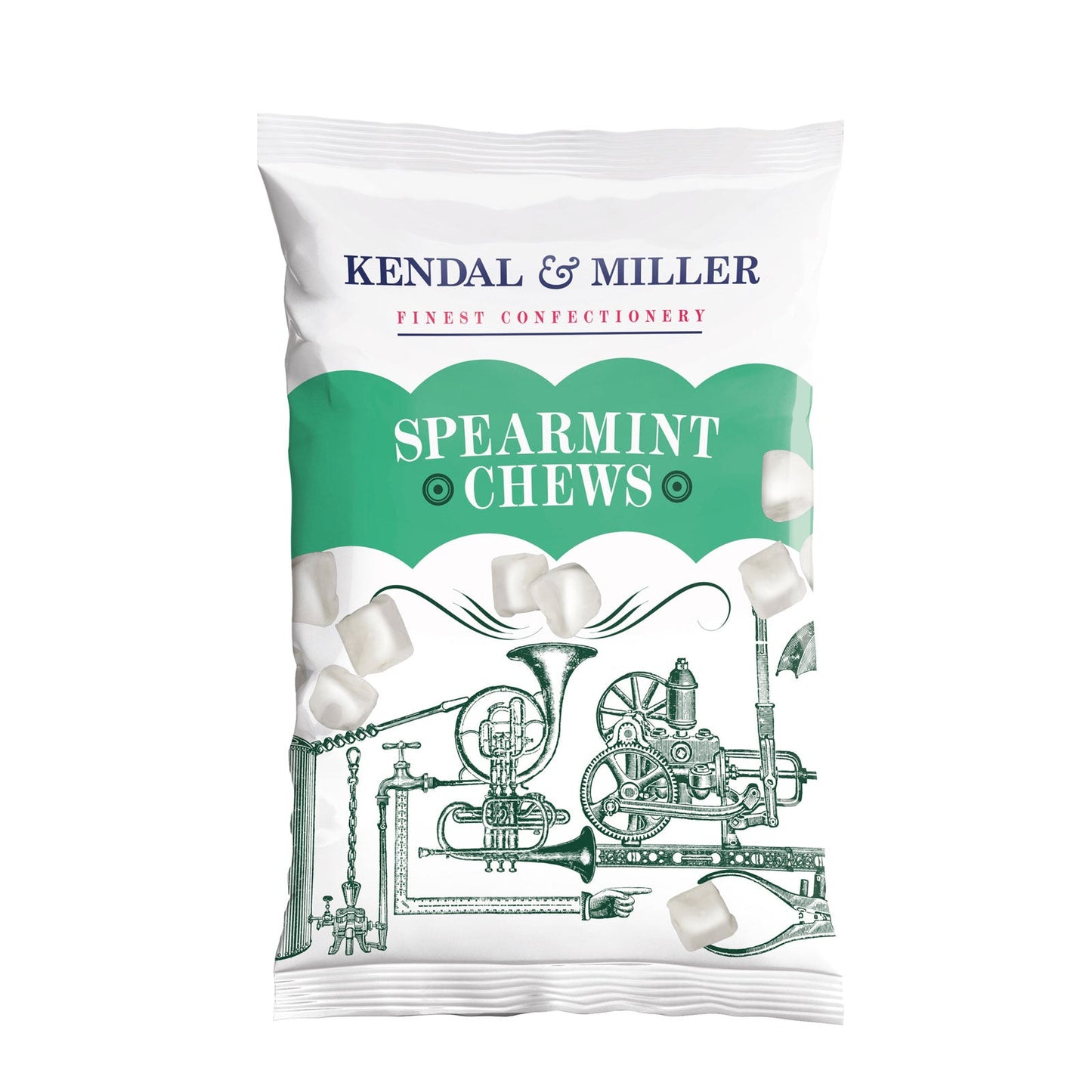 Kendal & Miller Spearmint Chews 150g Bags – Mint Chewy Sweets
