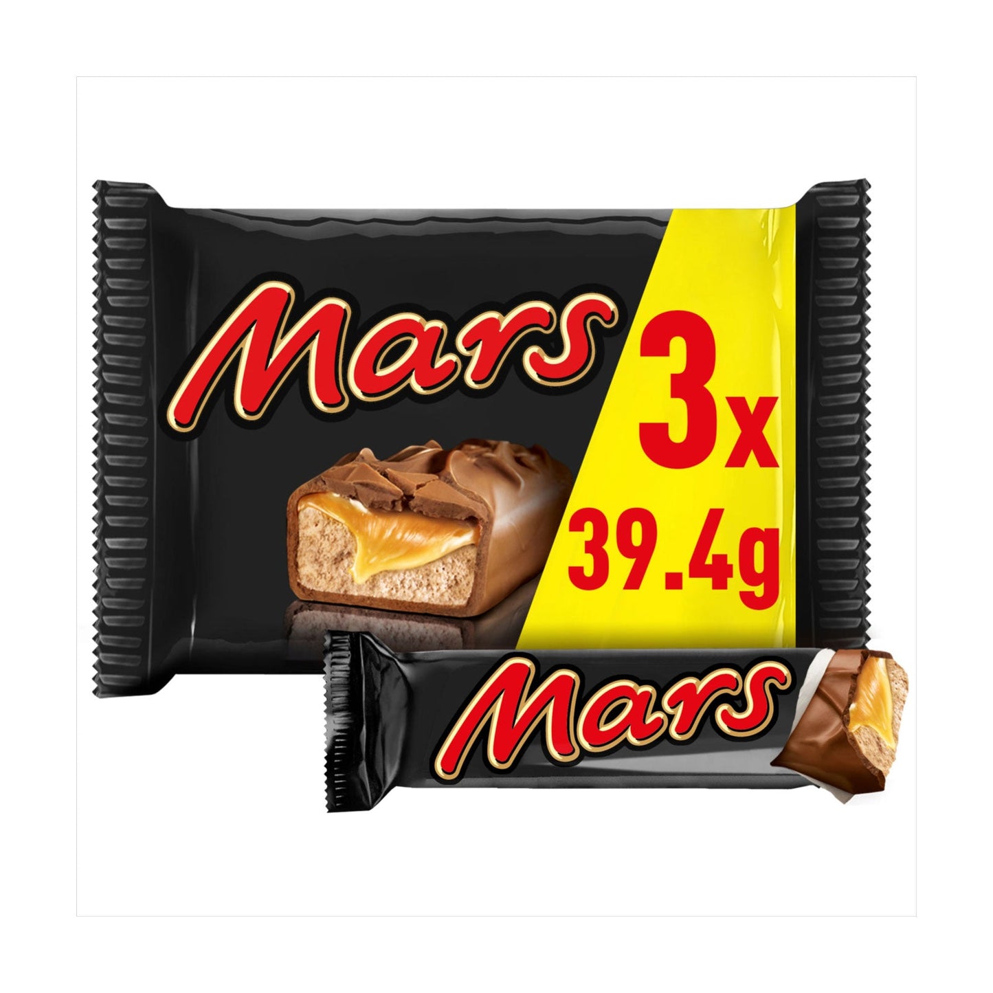 Mars Caramel Chocolate Bars Multipack 3 x 39.4g