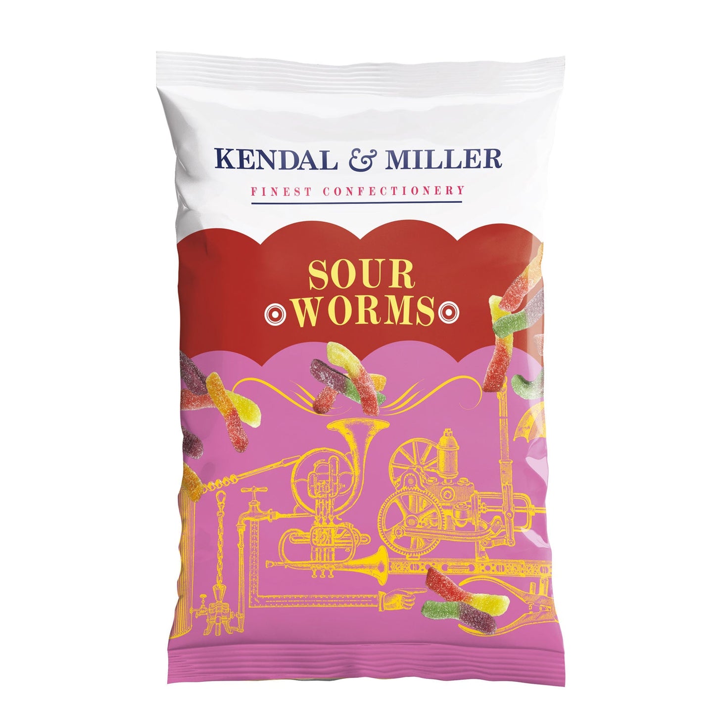 Kendal & Miller Sour Worms 140g Bags – Fruity Jelly Sweets