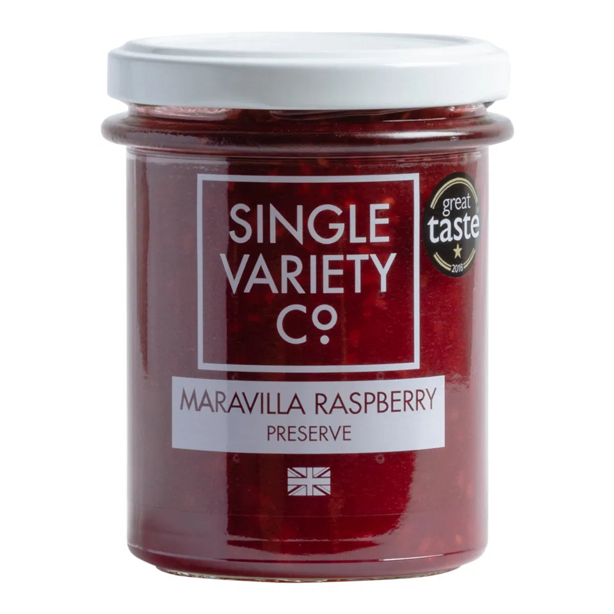 Single Variety Co Maravilla Raspberry British Preserve 225g