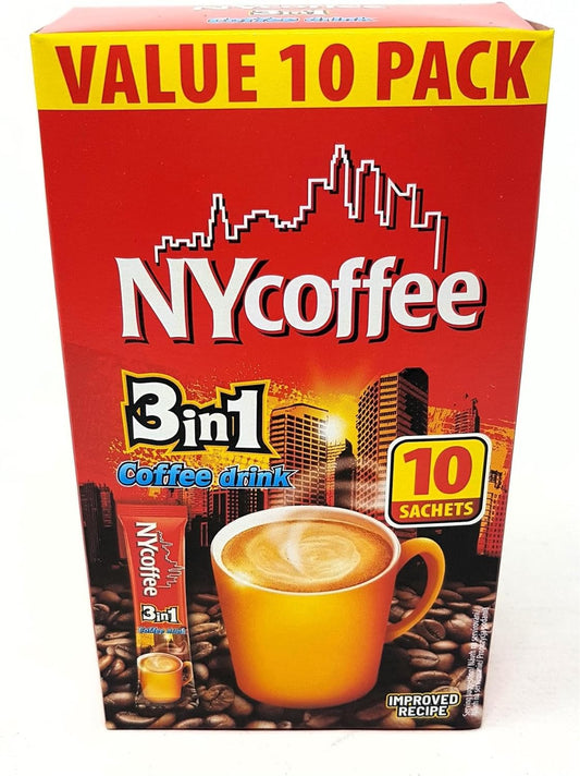 NY Coffee 3-in-1 White Coffee with Sugar 10 Pack