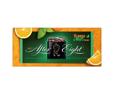 After Eight Limited Edition Delightfully Minty Dark Chocolate Thins Orange & Mint Flavour 200g