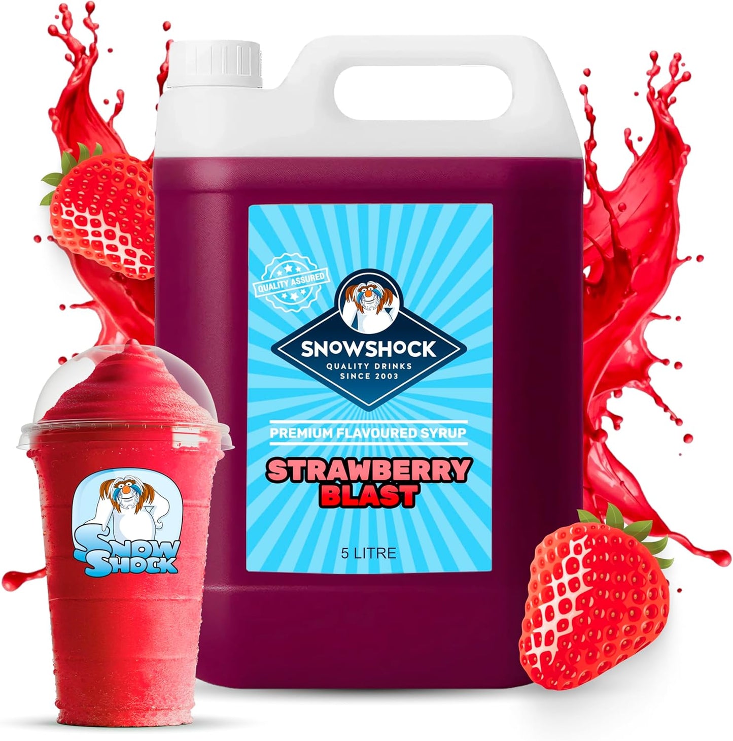 Snowshock Strawberry Premium Slush Syrup 5L