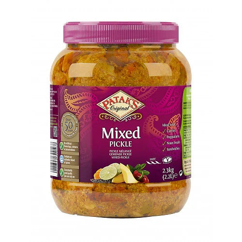 Patak’s Mixed Pickle 2.3kg Hot Indian Pickle Gluten Free Catering Tub