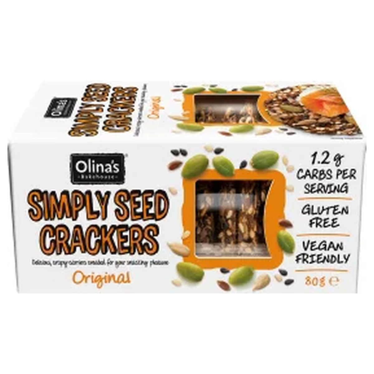 Olina's Simply Seed Crackers Original 80g