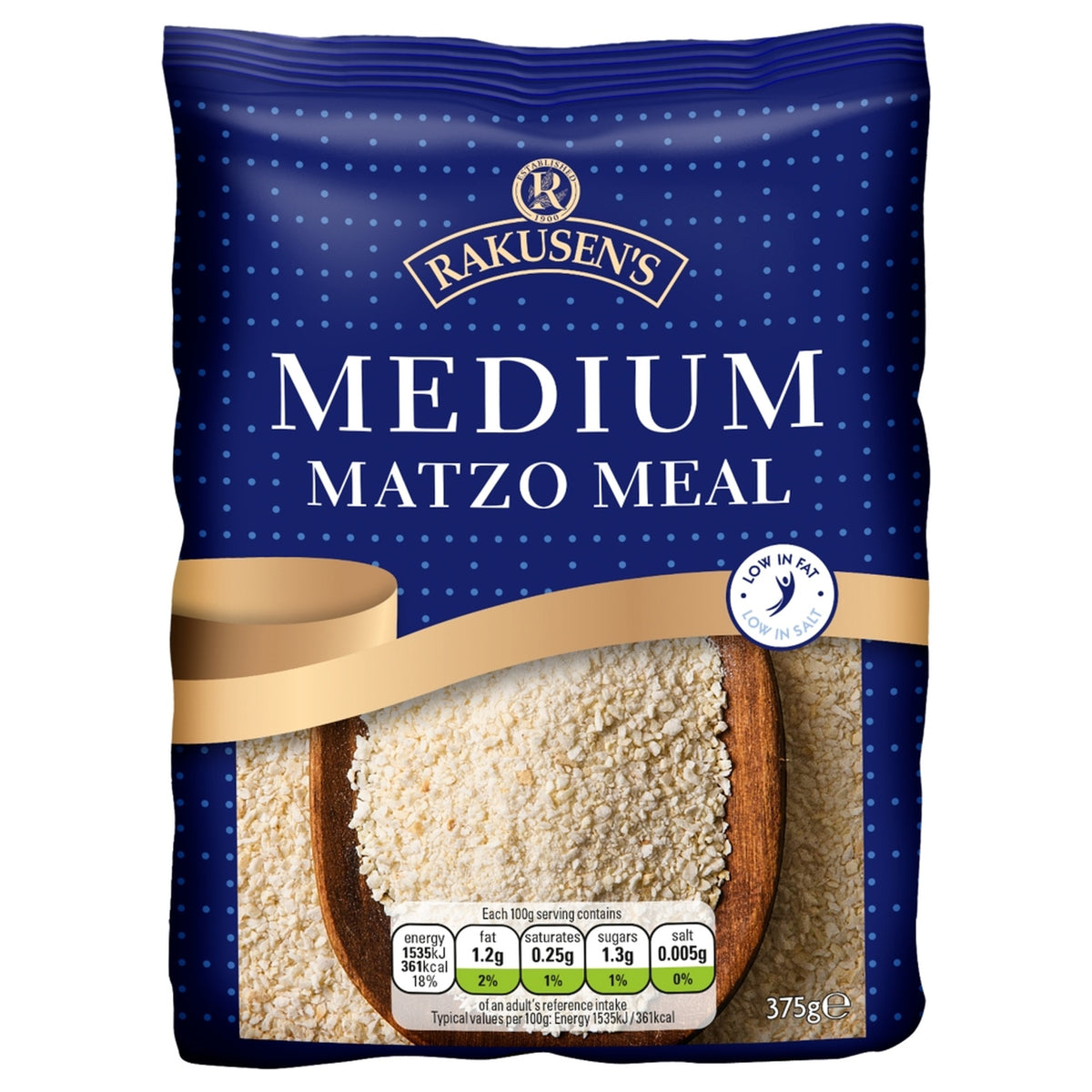 Rakusen's Of Yorkshire Matzo Medium Meal 375g