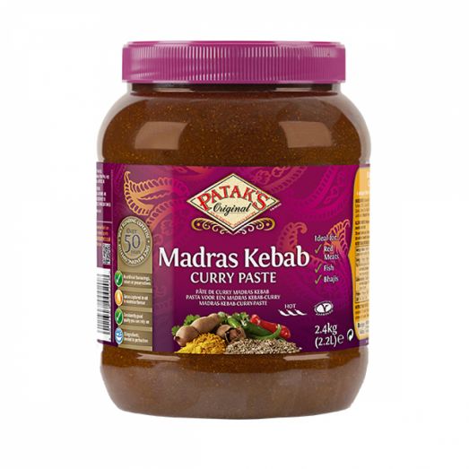 Patak’s Madras Kebab Curry Paste Hot 2.4kg Gluten Free Catering Tub