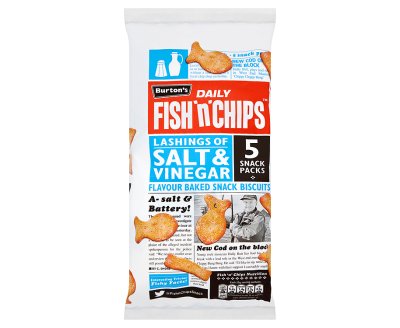 Burton's Fish N Chips Salt & Vinegar 125g