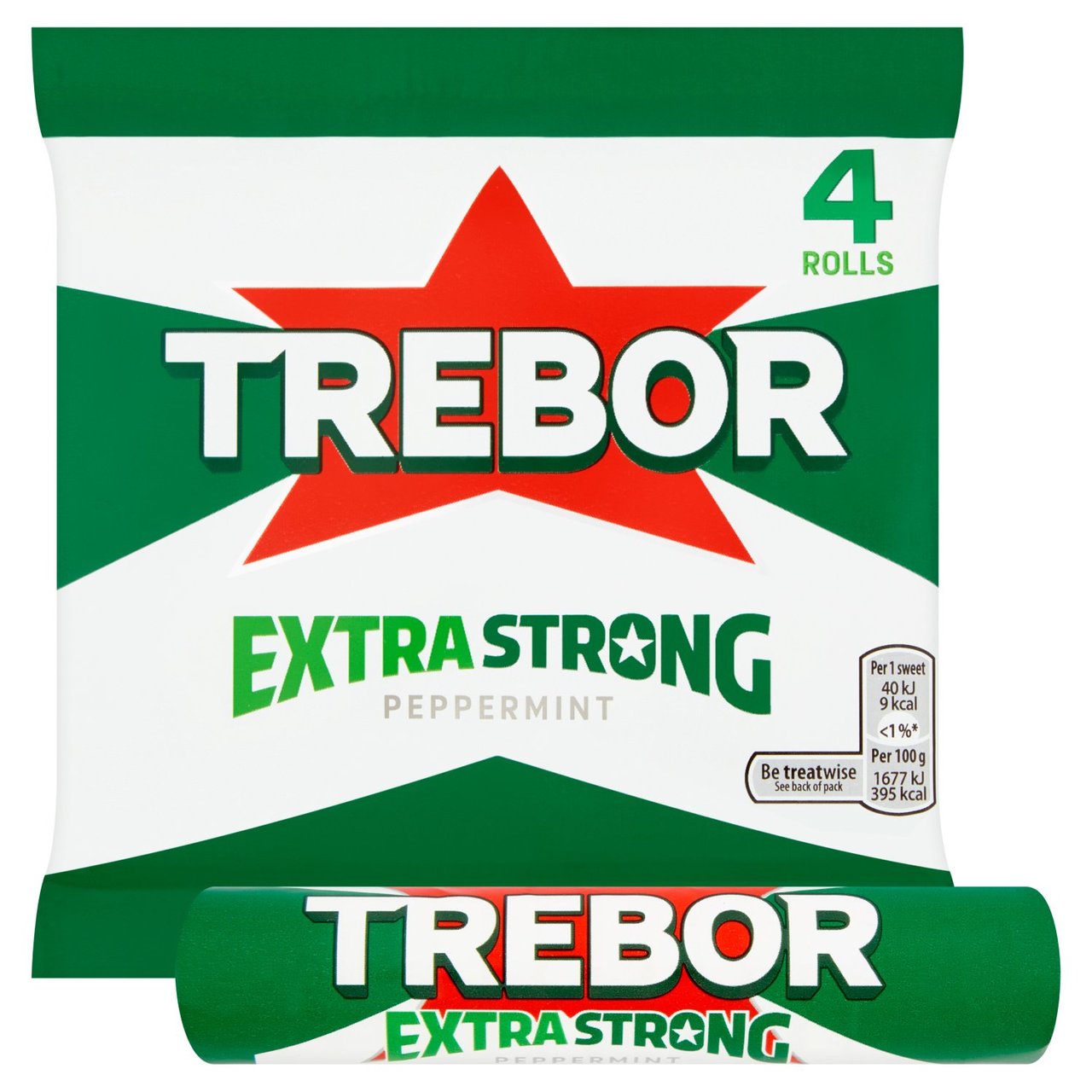 Trebor Extra Strong Peppermint Mints 4 Pack