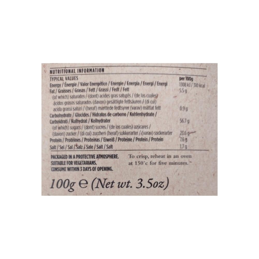 Artisan Biscuits Miller's Toast Plum and Date 100g Label (2)