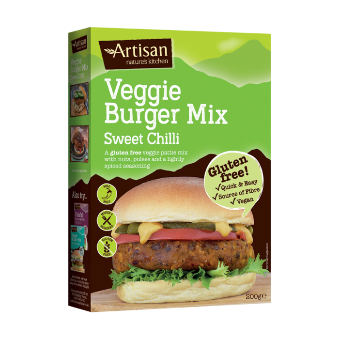 Artisan Grains Sweet Chilli Veggie Burger Mix 200g