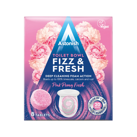 Astonish Toilet Bowl Fizz & Fresh 8 Tabs - Pink Peony Fresh
