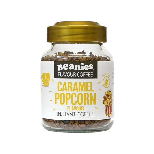Beanies Caramel Popcorn Flavoured Instant Coffee 50g