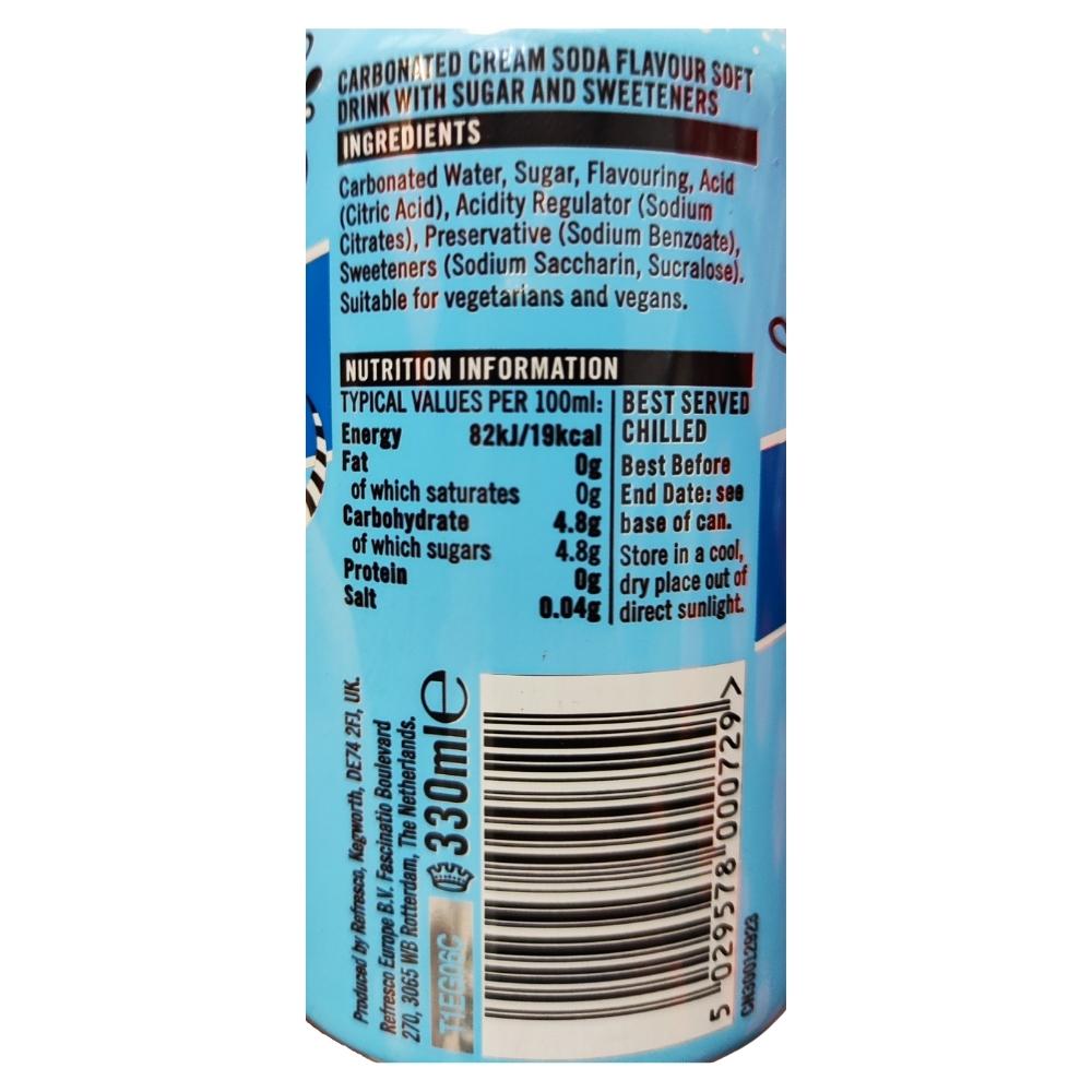 Ben Shaws Cream Soda Classic Can 330ml Label