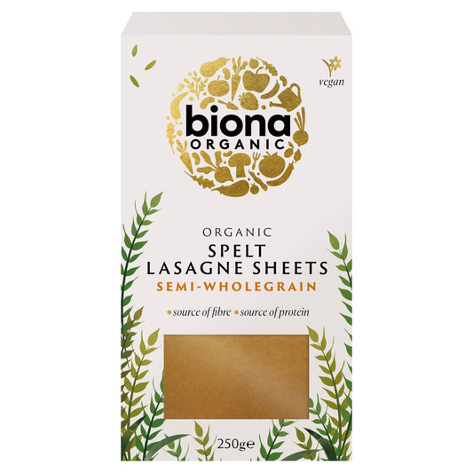 Biona Organic Spelt Semi-Wholegrain Lasagne Sheets 250g