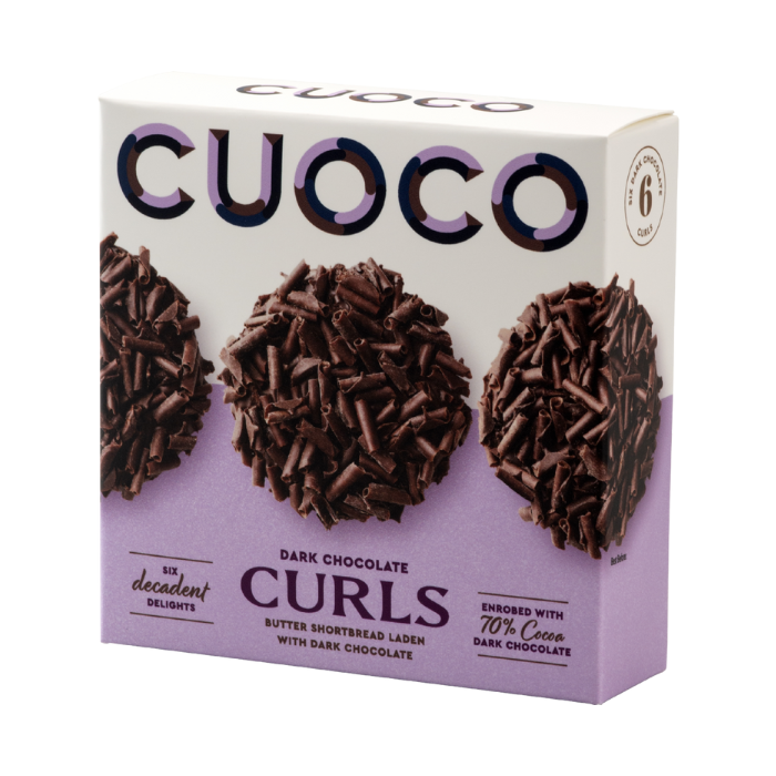 Cuoco Dark Chocolate Curl Biscuits 120g