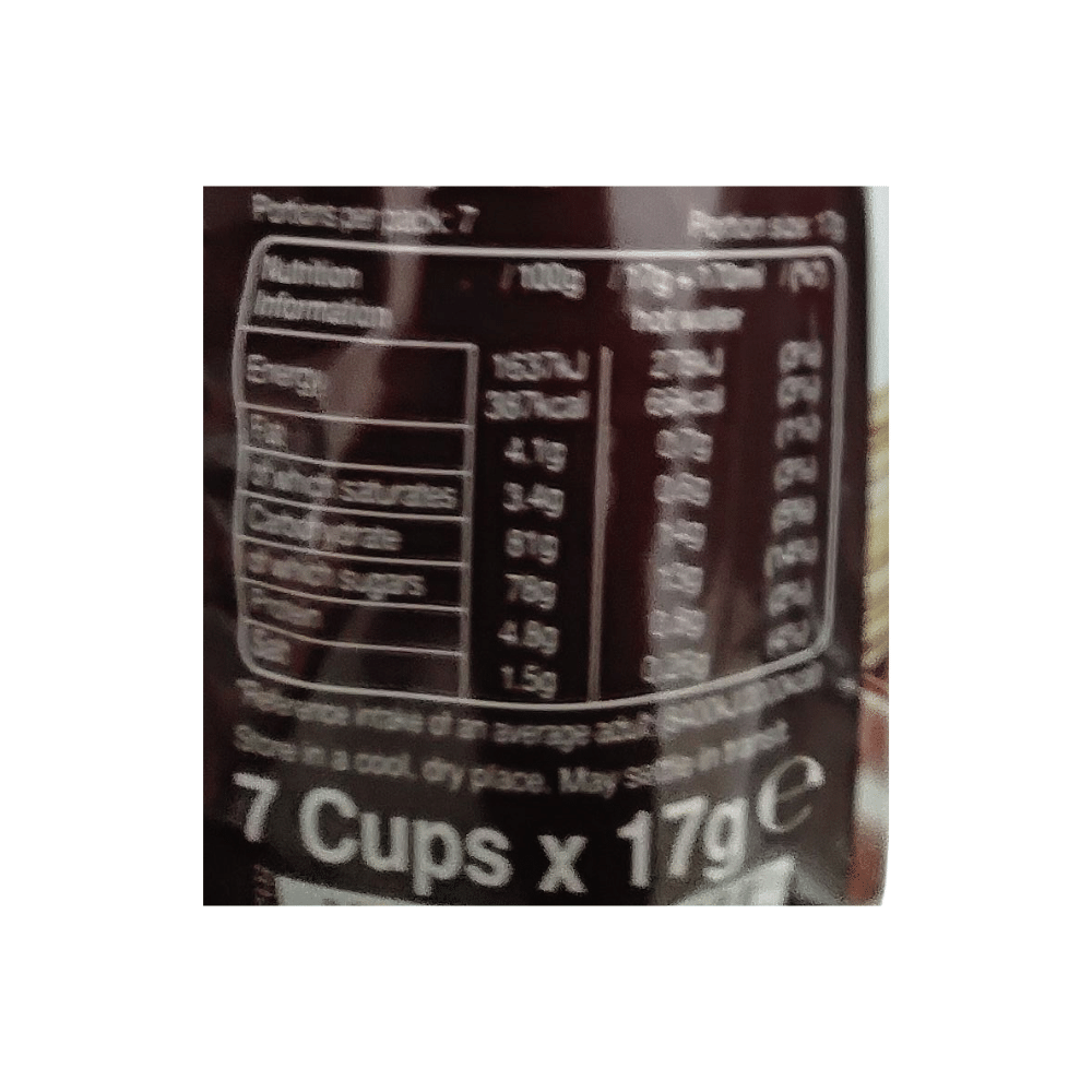 Galaxy Hot Chocolate Drink 119g Label (2)
