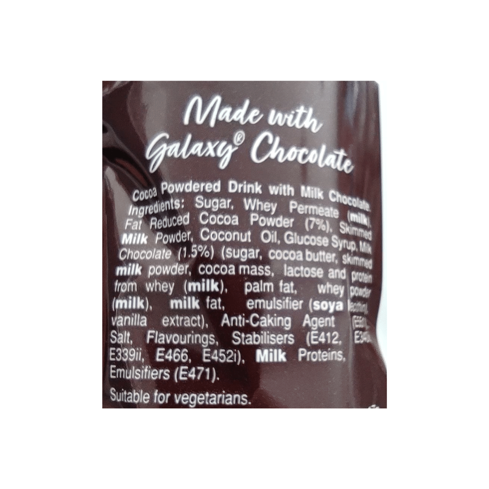 Galaxy Hot Chocolate Drink 119g Label (1)