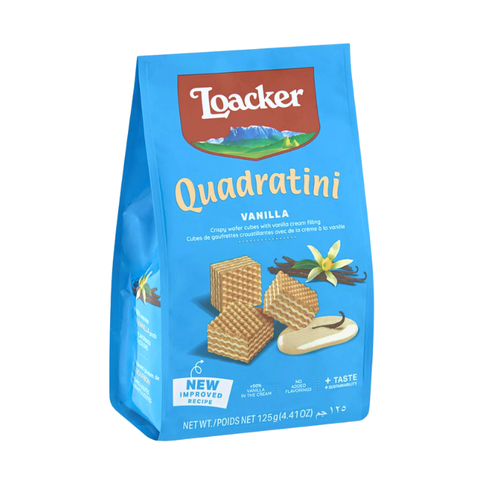 Loacker Quadratini Vanilla Wafer Biscuits 125g