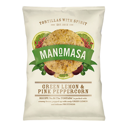 Manomasa Green Lemon & Pink Peppercorn Tortilla Chips 160g