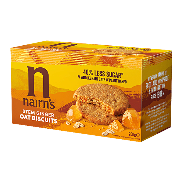 Nairn's Stem Ginger Oat Biscuits 200g