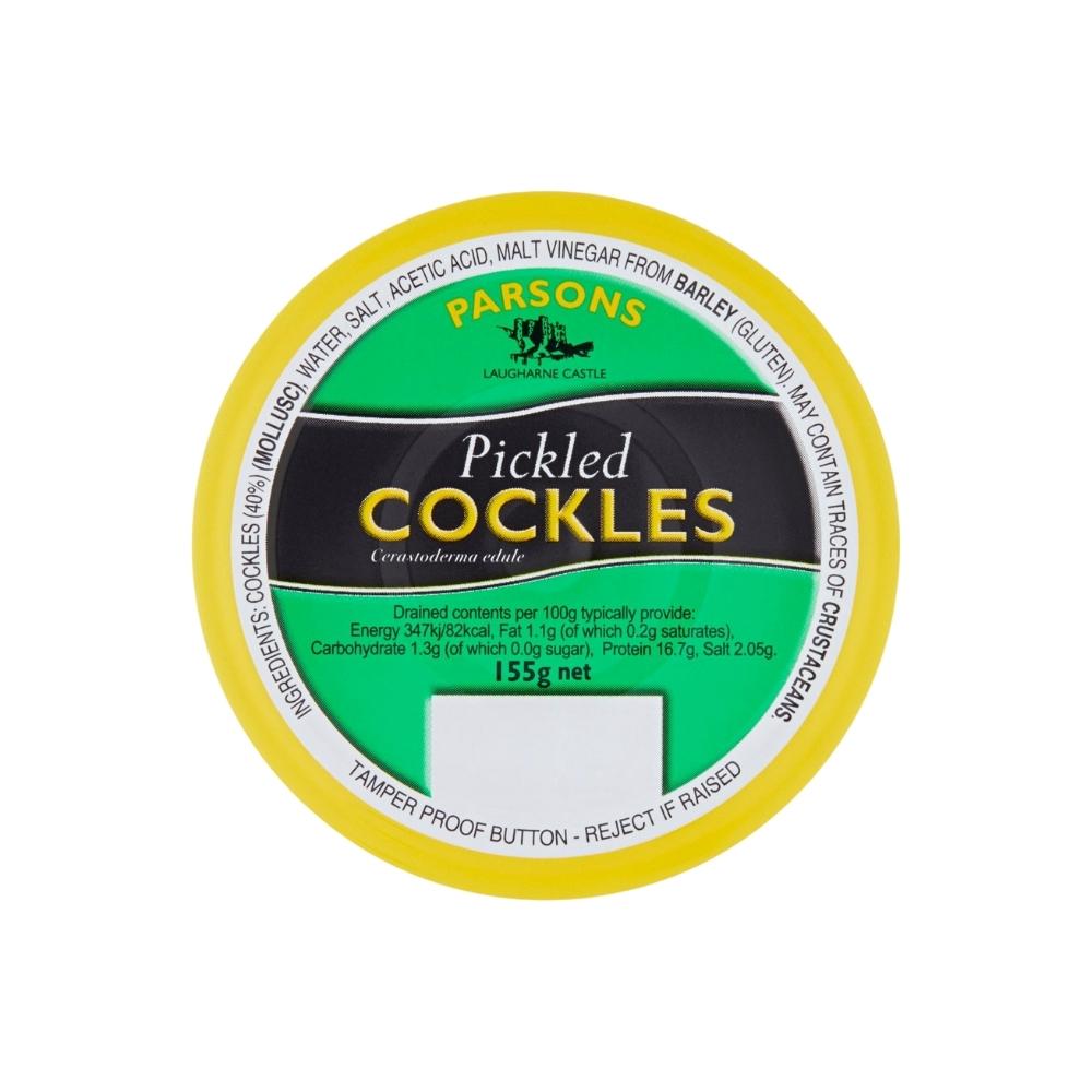 Parsons Pickled Cockles 155g Label
