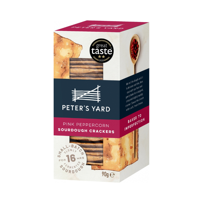 Peter's Yard Pink Peppercorn Sourdough Crackers 90g