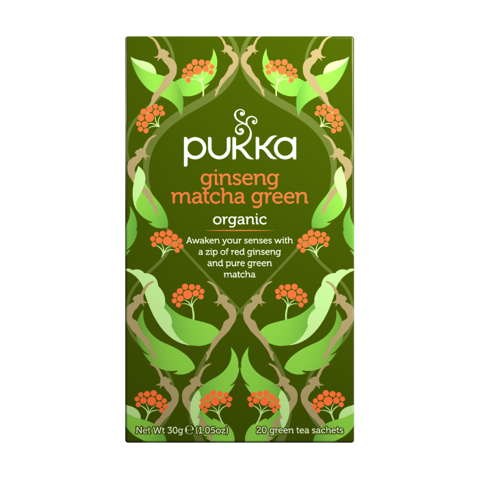 Pukka Herbs Ginseng Matcha Green 20 Tea Sachets, 30g