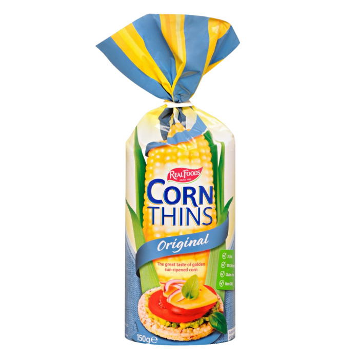 Real Foods Corn Thins Original 150g