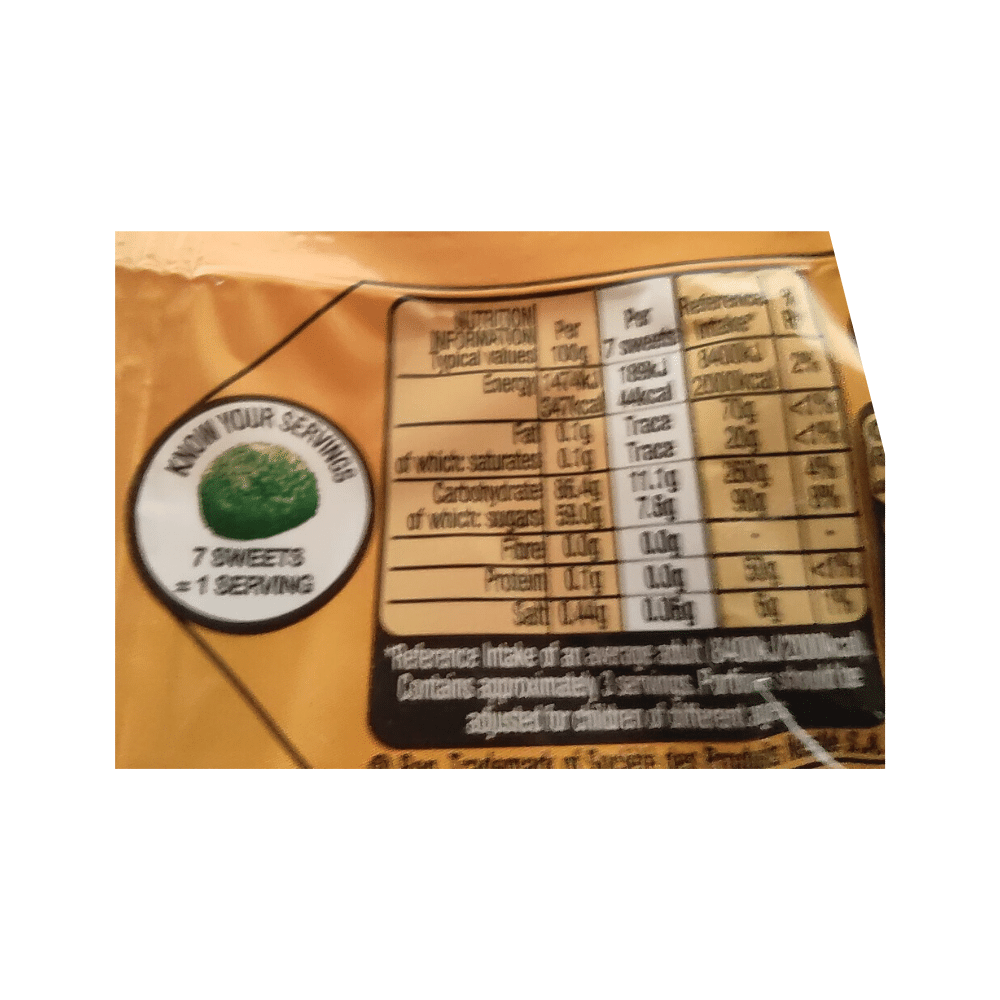 Rowntree's Jellytots Sweets 42g Label (2)