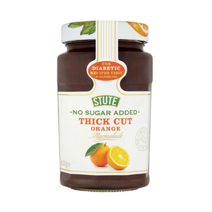Stute No Sugar Added Thick Cut Orange Marmalade 430g