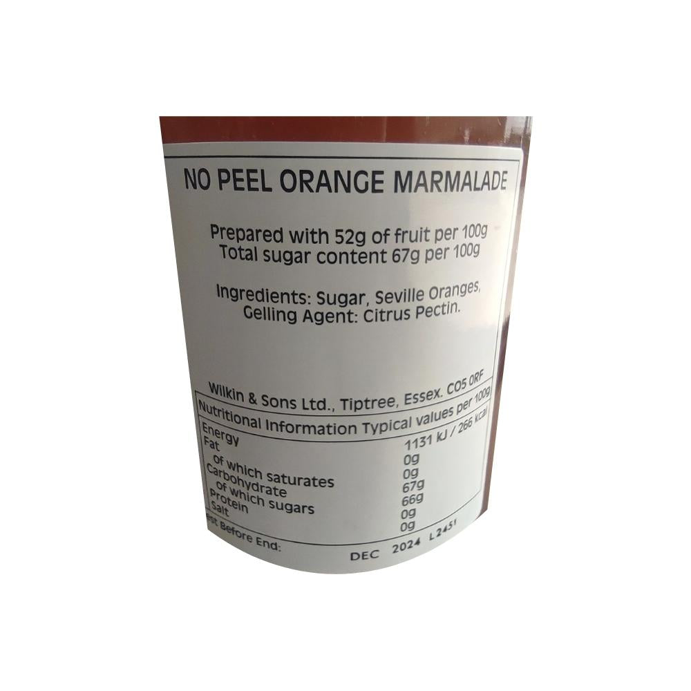 Wilkin & Sons Tiptree No Peel Orange Marmalade 454g Label