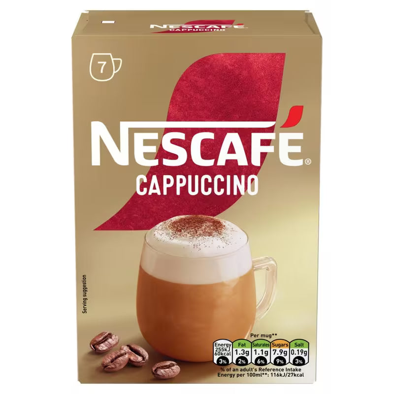 6 Boxes - Nescafé Cappuccino 7 Sachets - Total 42 Sachets