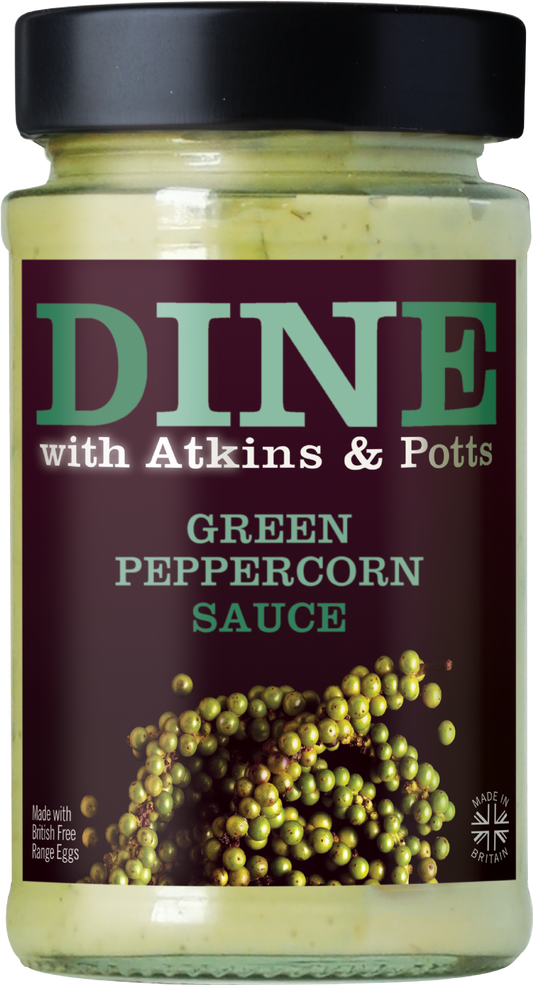 Atkins & Potts Green Peppercorn Sauce 185g – Steak Sauce