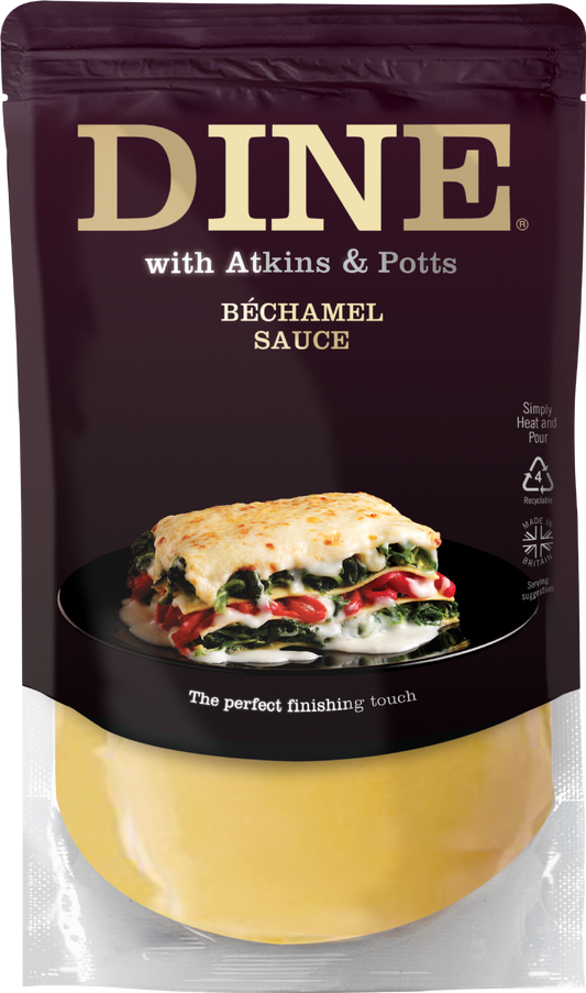 Atkins & Potts Bechamel Sauce 350g – Lasagne & Mac and Cheese Ready Made