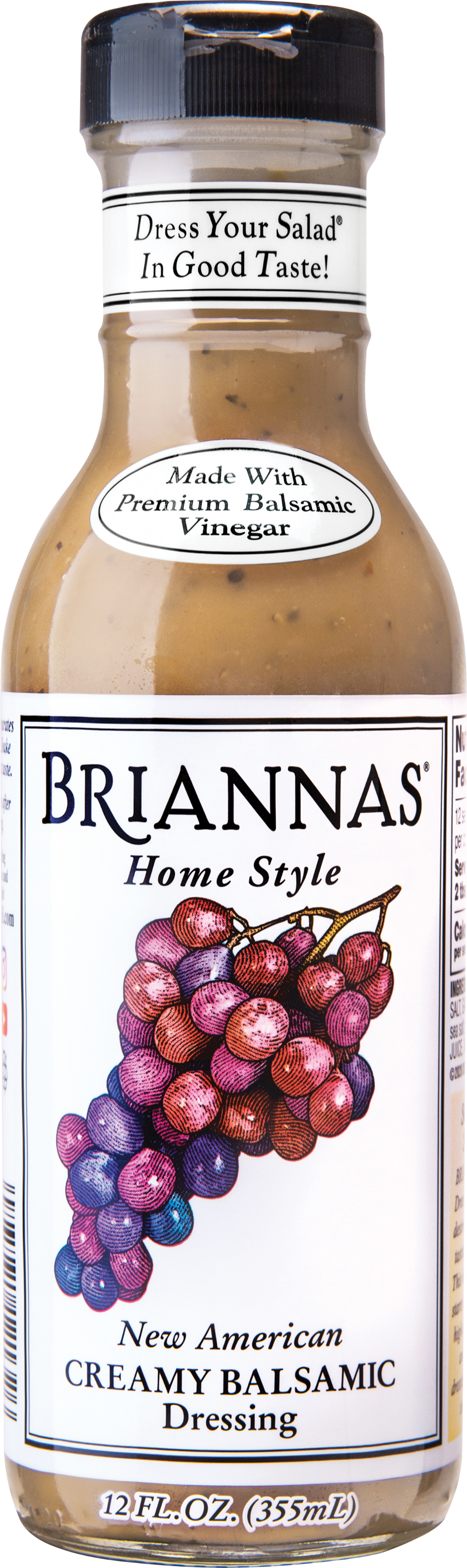 Briannas American Creamy Balsamic Dressing  Home Style  355ml