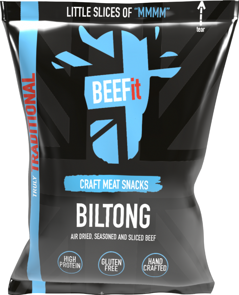 BEEFIT Truly Traditional Steak Biltong 30g – High-Protein Snack