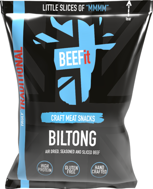 BEEFIT Truly Traditional Steak Biltong 30g – High-Protein Snack