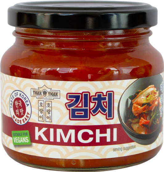 Tiger Tiger Kimchi 215g – Authentic Korean Fermented Cabbage Vegan