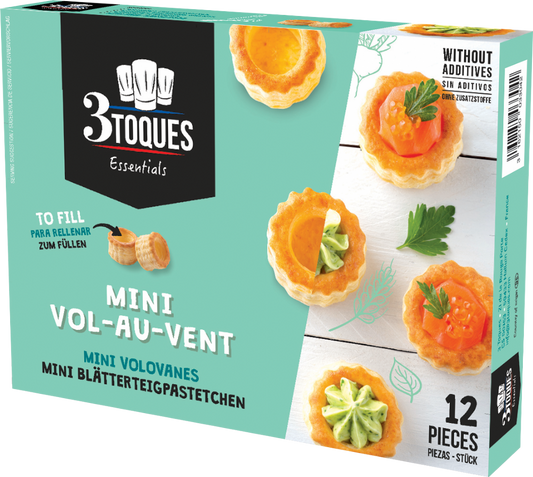3 Toques Mini Vol-au-Vents 12 Pack (66g) – Puff Pastry Cases