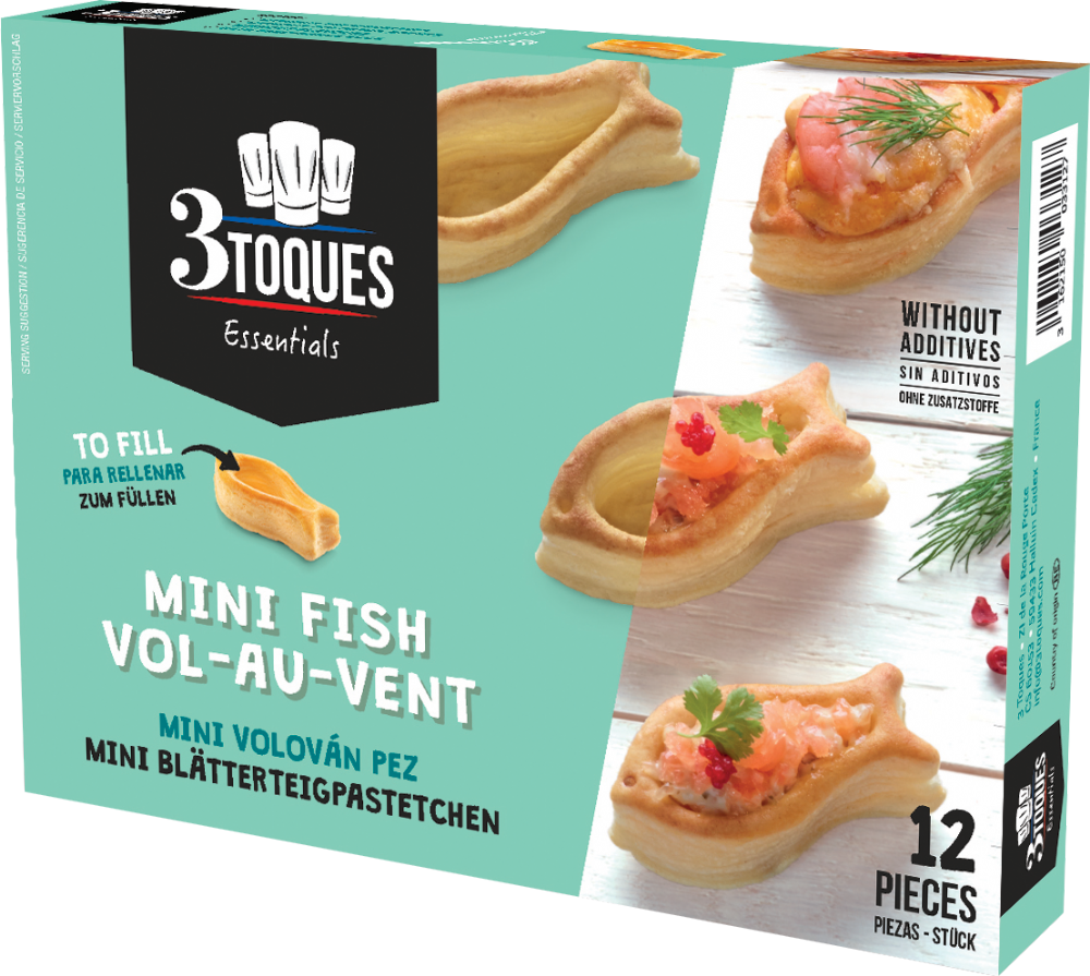 12 Mini Fish Vol-au-Vents Ready-to-Fill Pastry Cases 66g Pack