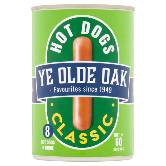 Ye Olde Oak 8 Hot Dogs in Brine 12 x 400g Cans
