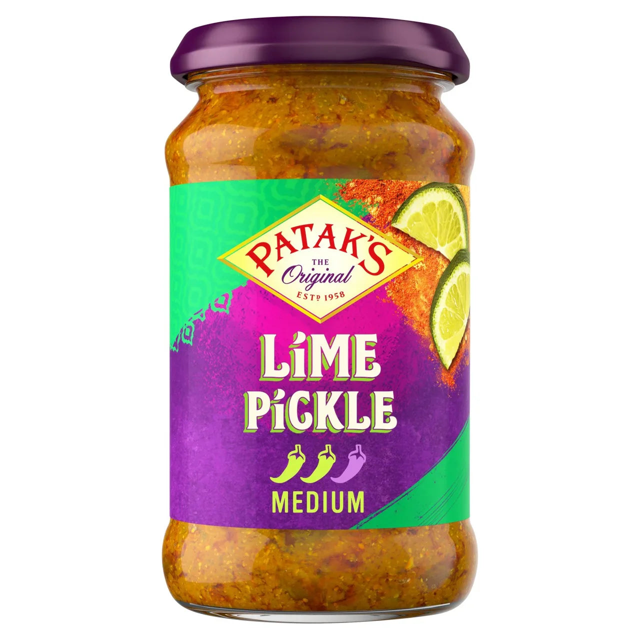Patak’s Lime Pickle Medium 283g Tangy & Zesty Indian Condiment