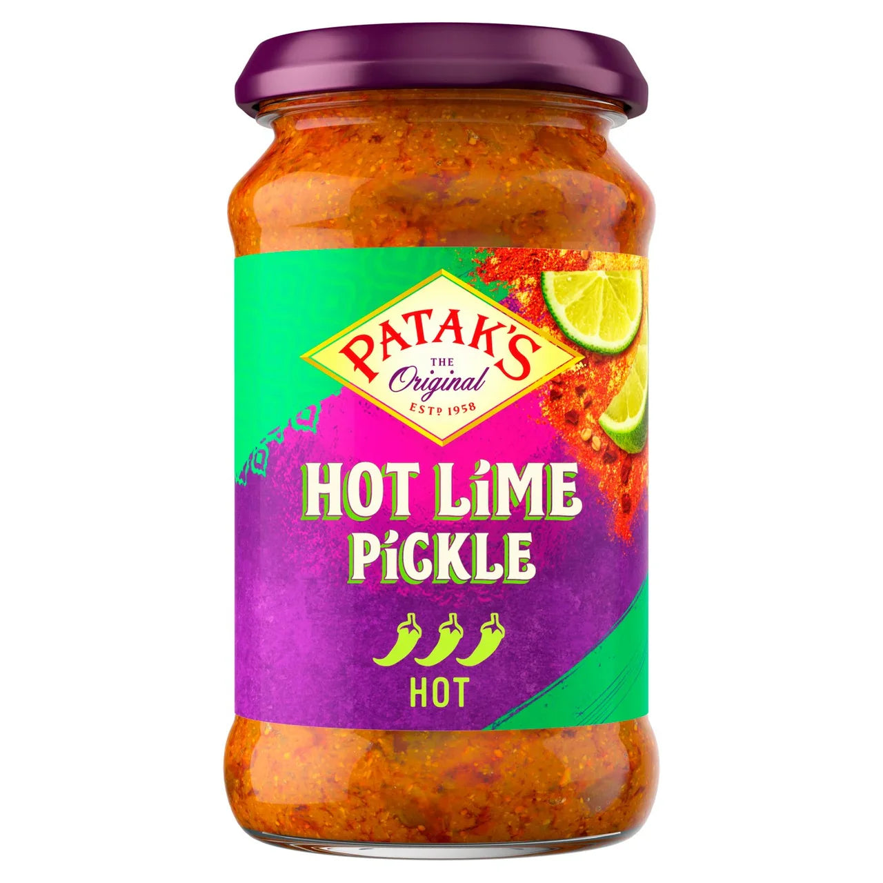 Patak’s Hot Lime Pickle 283g | Spicy & Zesty Indian Condiment