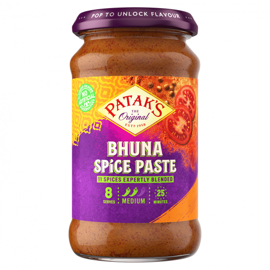 Patak’s Bhuna Curry Paste Medium 283g Indian Spice Blend